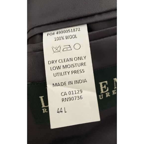 Lauren Ralph Lauren Men’s Blazer Jacket 100% Wool Sport Coat 44 Long - Picture 6 of 11